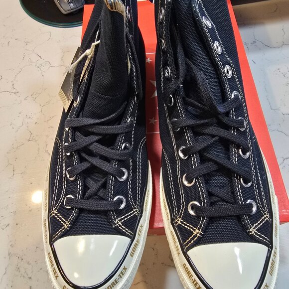 Men's Converse Chuck 70 Gore-Tex High Black Toadstool Tan Sneakers A08565C sz 10 - Picture 5 of 16